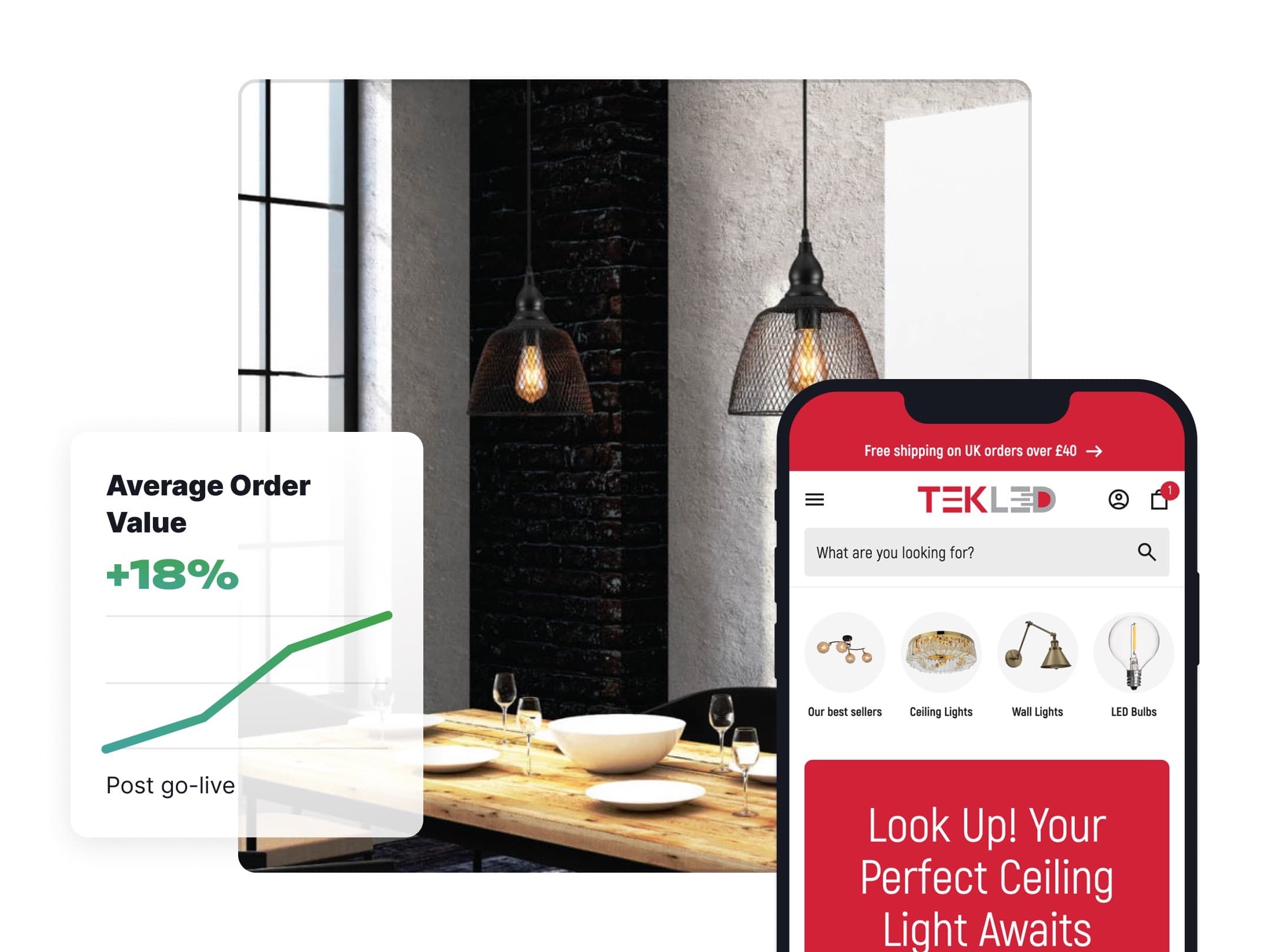 TEKLED UK Shopify redesign case study hero