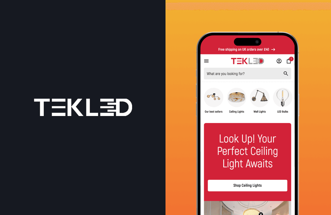 TEKLED case study thumbnail by Blend Commerce